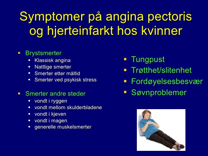 symptomer ved hjerteinfarkt